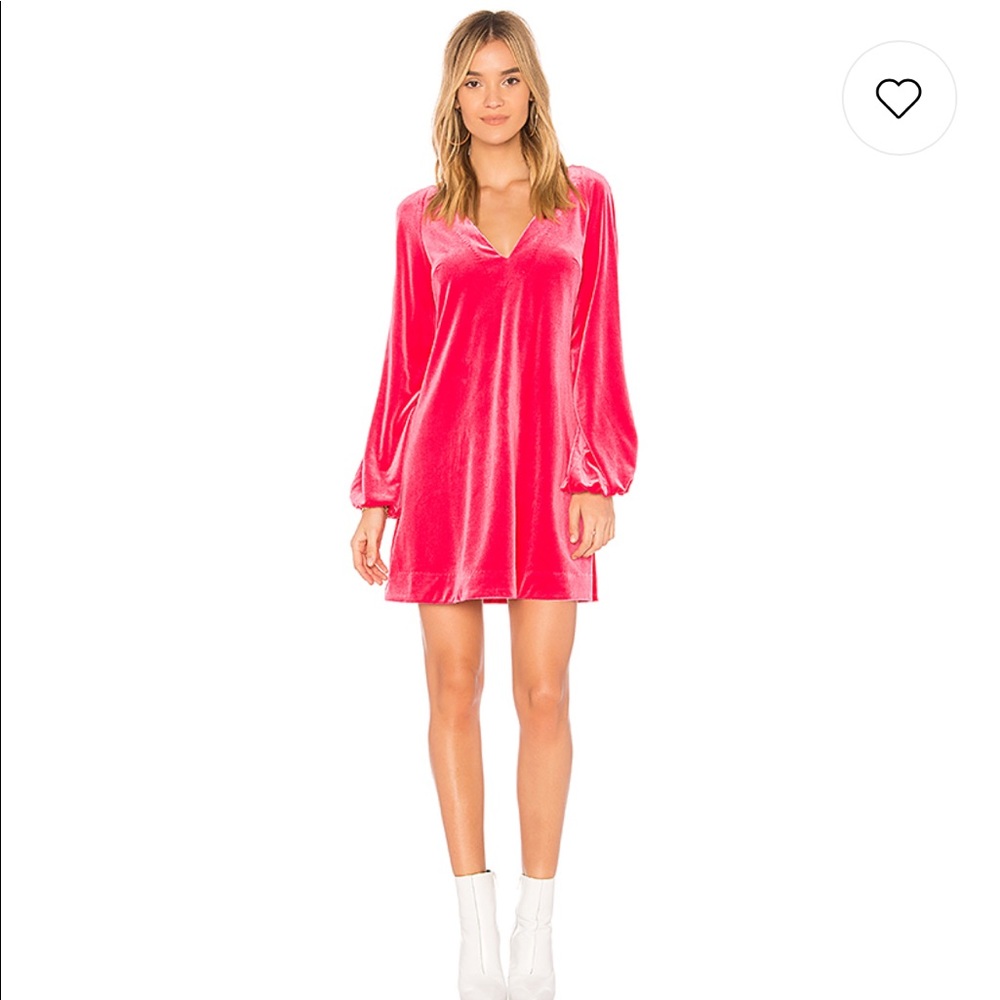 FREE PEOPLE MISHA VELVET DRESS PINK Y2K Romantic Barbiecore Coquette Retro Glamโ
